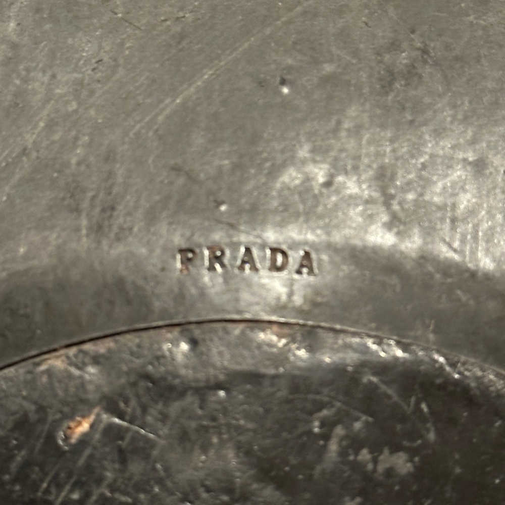 Authentic Prada Calzaturra Donna Cervo Shine Black Boots Size 40 (US 9) Grunge - Picture 8 of 9
